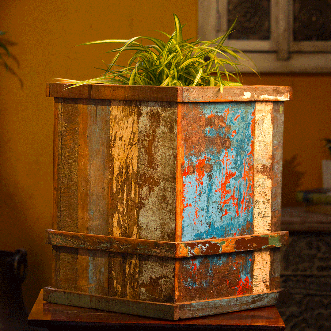 Reclaimed Square Planter Reclaimed Square Planter